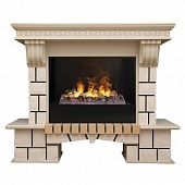 Каминокомплект Real Flame Stone New 26 (белый с патиной)+3D Cassette 630